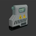 Modern Silver Daily Use Electrical Appliance With Knob Transparent Window And Yellow Warning Signs