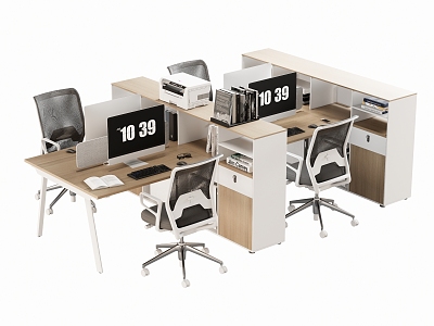 Modern Office Desk and Chair Staff Station Computer Desk and Chair model