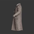 Classic Plaid Long Coat For Men With Formal Shirt And Tie