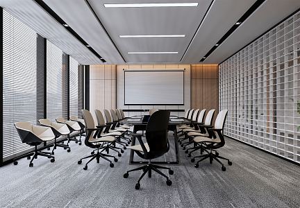 Modern Conference Room 3d model