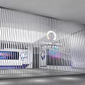 Modern Genetic Testing Center With Hi tech Screens And Exhibition Area Design 3d model