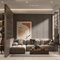 Modern Bedroom Interior Design With Paneled Headboard Wall Bed Rug And Artwork