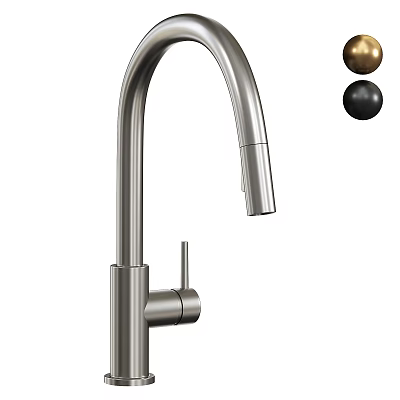 Stylish Modern Bathroom Accessories Faucet With Gold And Black Finish Options 3d model