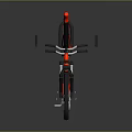 3D Rendered Bicycle with Deconstructed Wheels Seat Frame and Components on Dark Background