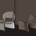 Modern single sofa 3d model