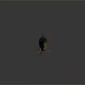Realistic Golden Silver Fish with Open Mouth on Gray Background and Reflection