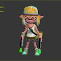 Game Character In White Tank Top With ZAP Cap Pointed Ears Goggles Jetpacks And Weapons