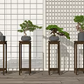 New Chinese Bonsai Pine Tree Bonsai End View Table Pine Tree Bonsai Ornaments Living Room Pine Tree Table Pine Tree Bonsai Ornaments Hallway Pine Tree Ornaments 3d model
