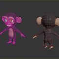 Monkey Cartoon Monkey Anime Monkey Stylized Monkey Fantasy Style Monkey Toy 3d model
