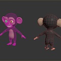 Monkey Monkey Cartoon Monkey Anime Monkey Stylized Monkey Fantasy Style Monkey Toy 3d model