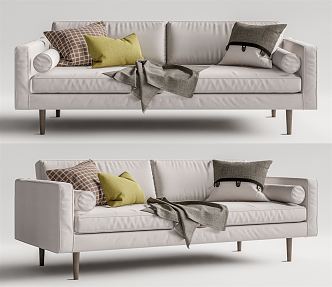 Nordic double sofa 3d model