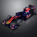 Red Bull Formula 1 Race Car With Red And Blue Livery And Logo