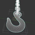 Rusty Metal Hook With Chain For Heavy Duty Industrial Hanging Applications