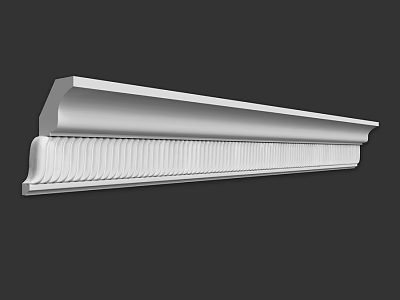 Decorative Architectural Component With Smooth Top And Wavy Bottom Design For Interior Decoration 3d model