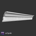 Decorative Architectural Component With Smooth Top And Wavy Bottom Design For Interior Decoration