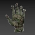 Tactical Military Style Green Brown Protective Glove With Worn Leather Texture