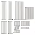 Modern Home Heating Radiators With Various Stylish Designs For Interior Use 3d model