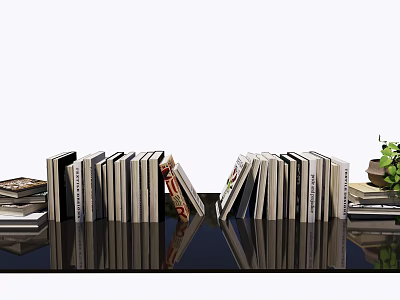 Modern Books 3d model Modern Books 3d model
