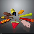 Colorful Popsicles With Various Shapes And Vibrant Colors For Summer Treats