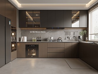 Modern Italian Light Luxury Kitchen Appliances 3d model