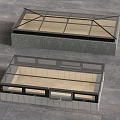 Modern Skylight Designs With Glass Panels And Gray Base Structures 3d model