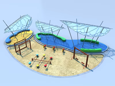 Modern Amusement Equipment 3d model