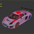 Sleek Silver Racing Car With Red Accents And Black Rear Spoiler