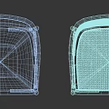 Modern Leisure Chair With Rattan Backrest And Black Metal Frame