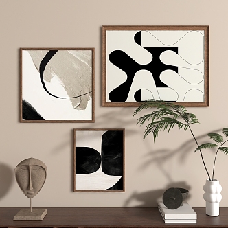 modern decorative painting 3d model