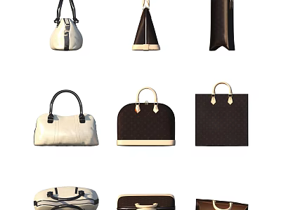 Fashionable Bags Collection with Various Styles Colors and Designs for Daily Use 3d model