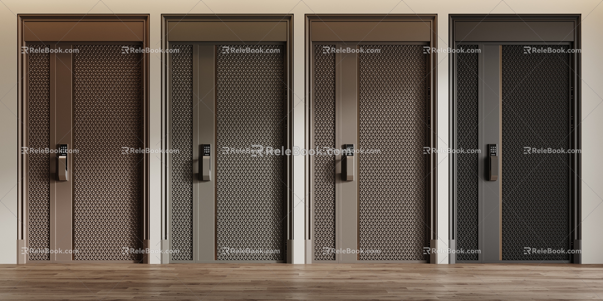 Modern security door 3d model