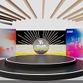 Colorful Gift Display With Golden Eggs Red Boxes And Purple Background
