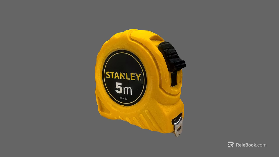 Stanley Yellow 5m Tape Measure Essential Hardware Tool For Home Improvement Projects 3d model 