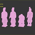 Terracotta Warrior Decorative Figurines As Home Display Furniture Pieces With Standing And Kneeling Poses