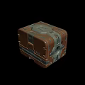Industrial Vintage Metal Cargo Box With Sturdy Structure And Detailed Accents