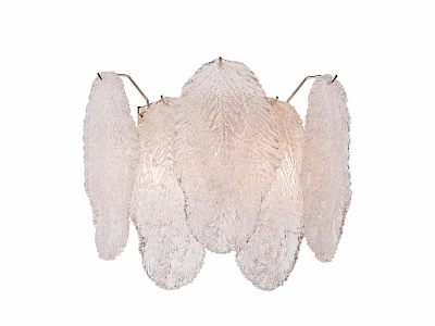 Elegant Modern Wall Lamp With Petal Shaped Translucent Design for Home Decor 3d model