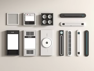 Modern Smart Home Control Devices With Sleek Panels And Digital Interfaces 3d model