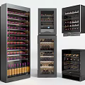 Modern Wine Coolers With Glass Doors Temperature Control And Multiple Shelves