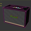 Marshall Electric Speaker With Gray Textured Finish Copper Base And Top Control Knobs 3d model