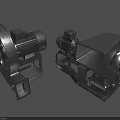 Industrial Blower Equipment With Motor Driven Metal Housing And Stable Base Frame