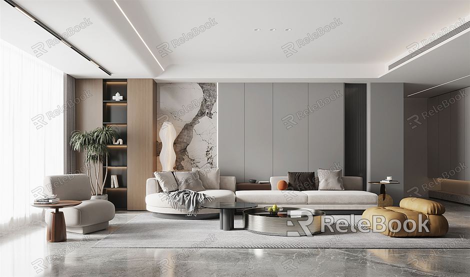 modern living room model