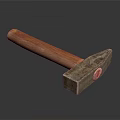 Sturdy Metal Hammer Featuring Wooden Handle and Polished Metal Head for Hardware Tools