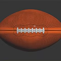 Orange Textured Stitched Football Sports Equipment on Black Background with Reflection