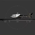 White And Black Police Helicopter N927TP Parked On Grid Patterned Helipad Surface