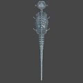 Game Movie Character with Large Glowing Eyes Dark Translucent Texture Unique Fantasy Design