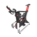Wattbike Stationary Spin Bike With Black Red Design Digital Display And Water Bottle Holders