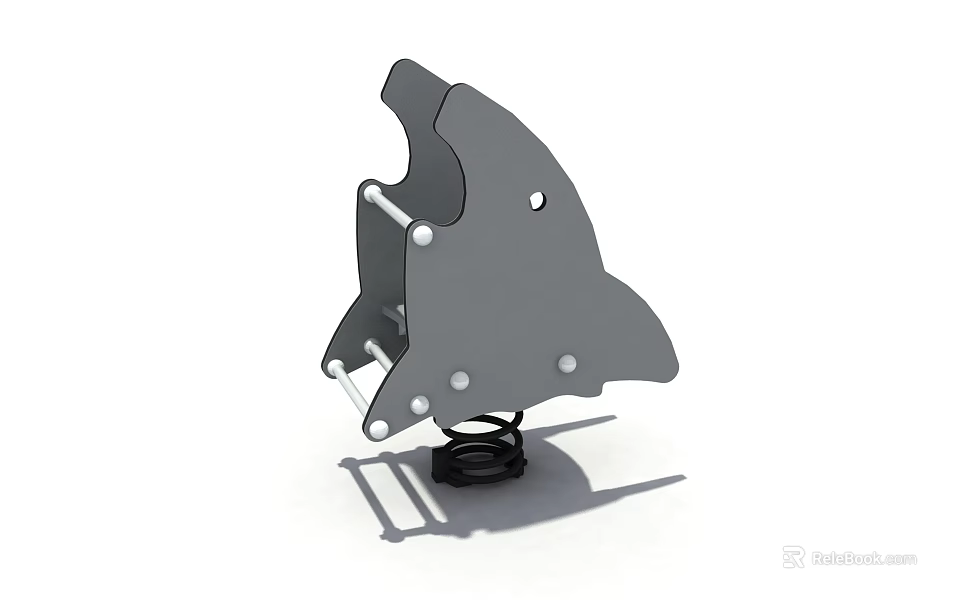 Gray Interlocking Building Blocks With Holes And Spring Base For Assembly 3d model