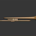 Golden Trumpet Decorative Ornament For Home Decor With Reflective Surface And Reflection