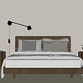 Middle Age Double Bed 3d model