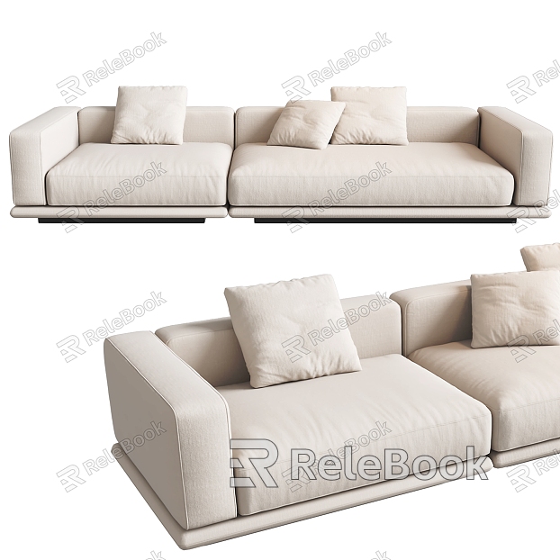 Modern Minotti three-seat sofa model